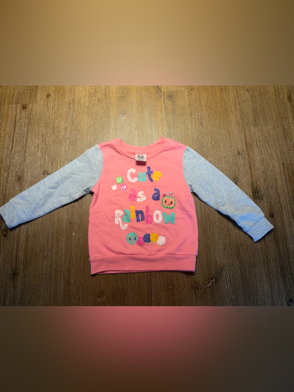 Toddler CoComelon Pink Rainbow Graphic Long-Sleeve Top